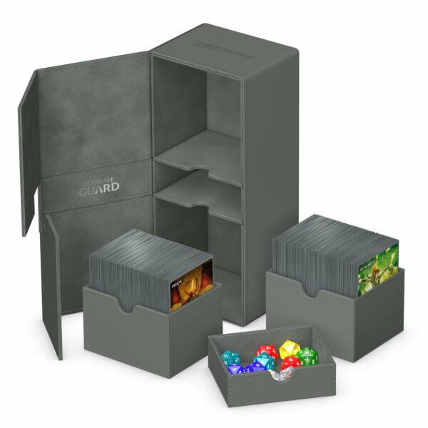 Twin Flip n Tray 266 Cartes XenoSkin - Gris - Ultimate Guard