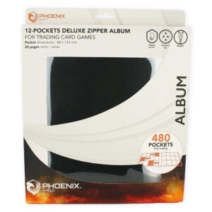 Portfolio à zip pour 480 cartes similicuir Noir