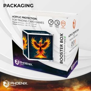Phoenix Shield – Protection Acrylique pour Display Pokémon Booster (Fermeture Magnétique)